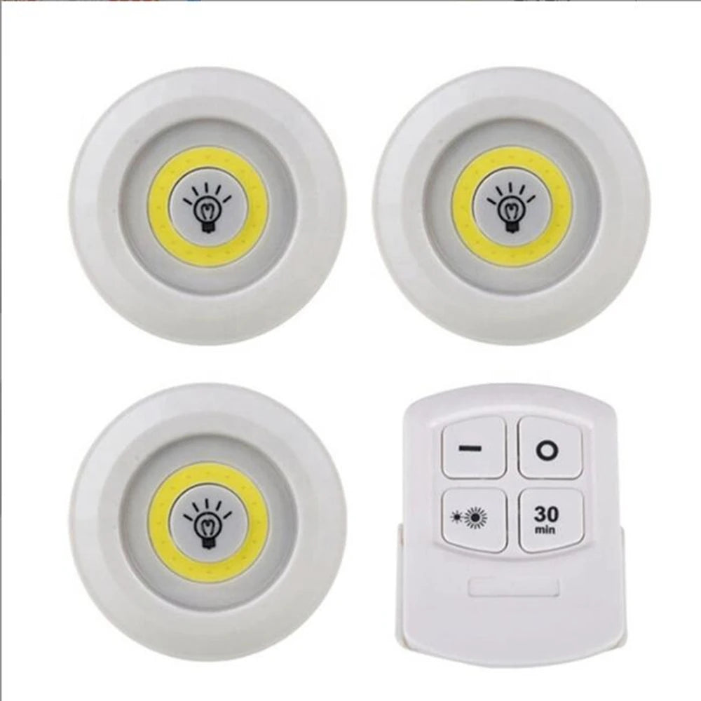 LED Light with Remote Set of 3