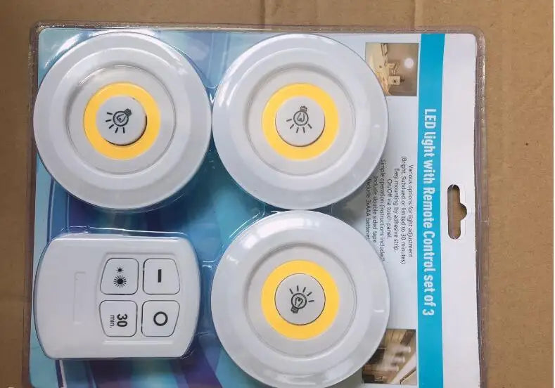 LED Light with Remote Set of 3